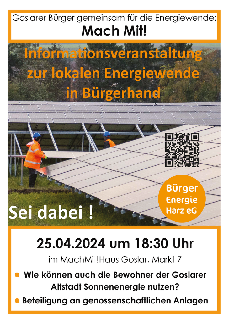 Goslarer Bürger gemeinsam für die Energiewende: Mach Mit! - 